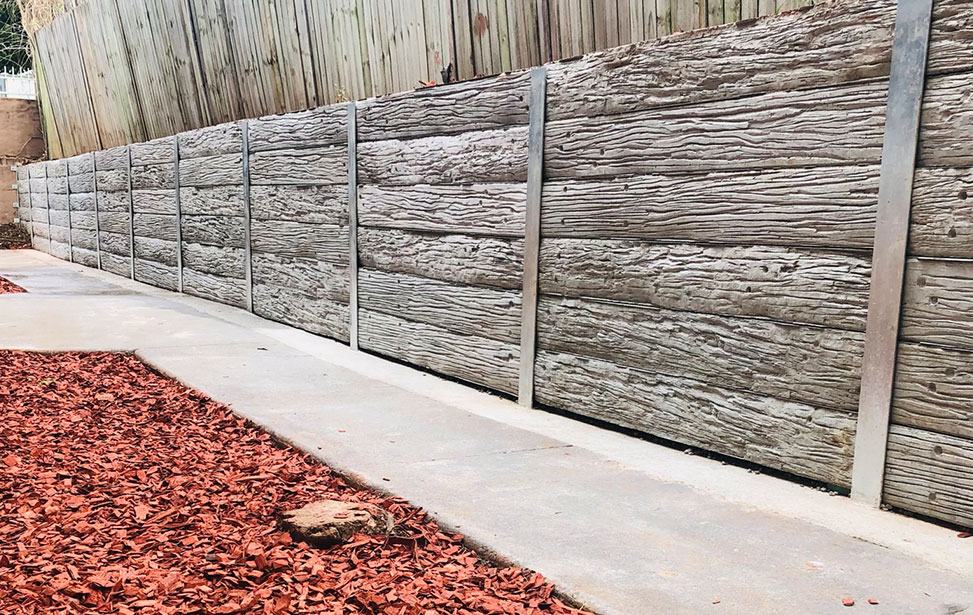 Wallaroo Concrete Sleepers - Timber texture